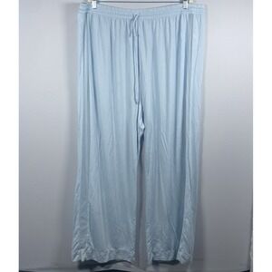 Honeylove BlissWear Loungewear‎ Pajama Pants Women's 1X Light Blue Wide Leg